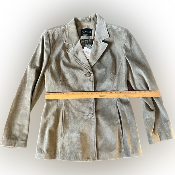 NWT DANIER suede nubuck blazer M Sage green - Picture 8 of 11